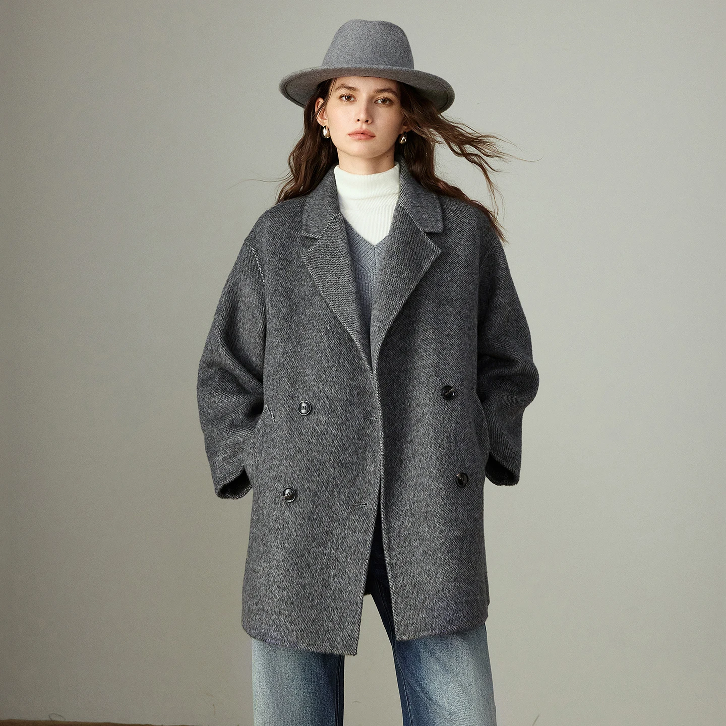 TOYOUTH Women Coats 2026 Winter New Luxury Camel Wool & Woolen Commuter High Intellectual Woolen Mid-length Overcoats