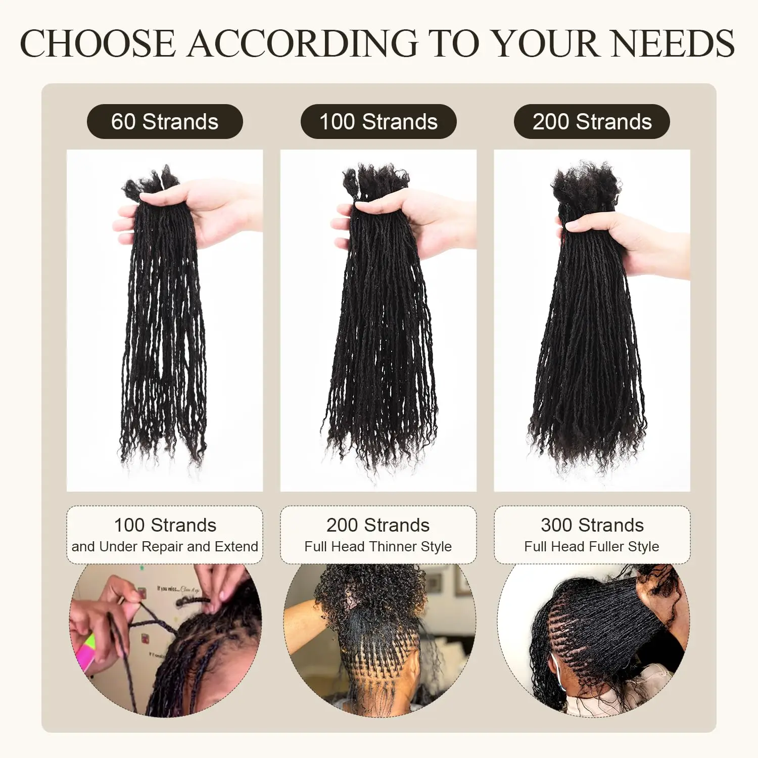Vbeauty 2 مللي متر صغيرة اليدوية التعشيق Sisterlocks 100% شعر بشري حقيقي دائم مايكرو Locs ملحقات لينة Dreadlock
