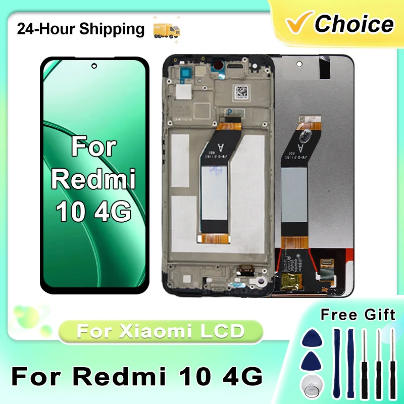 New OEM Screen For Xiaomi Redmi 10 4G LCD 21061119AG Replacement Parts For Redmi 10 LCD 3D Touch Panel Screen Digitizer Assembly