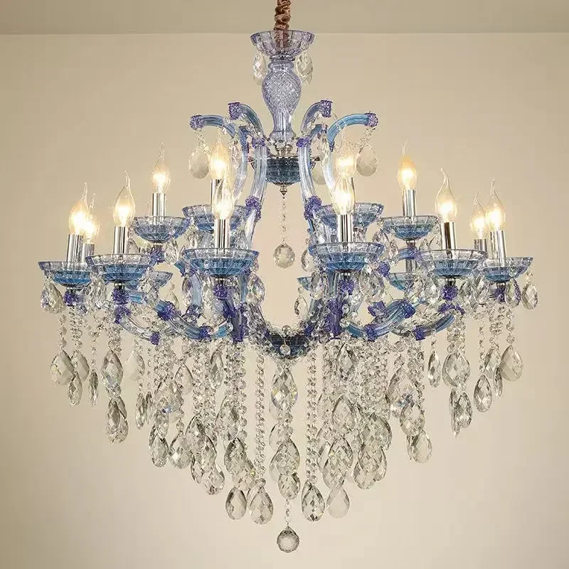 

Luxury K9 Crystal Chandelier European Style Pendant Light for Living Room Bedroom Restaurant Hotel Clothing Store
