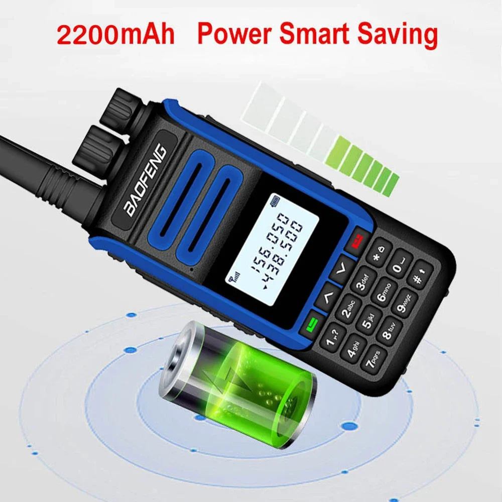 Imagem -04 - Baofeng-bf h7 Poderoso Walkie Talkie 10w Rádio cb Portátil Transceptor fm Dual Band Rádio Way para Hunt Floresta Melhor uv 10r