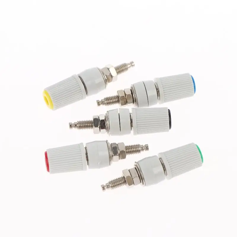 Hot Sale 5Pcs High Current 5mm Banana Jack Socket,30A M5x48 Type 4mm Amplifier Terminal Female Socket For Electronic Testing