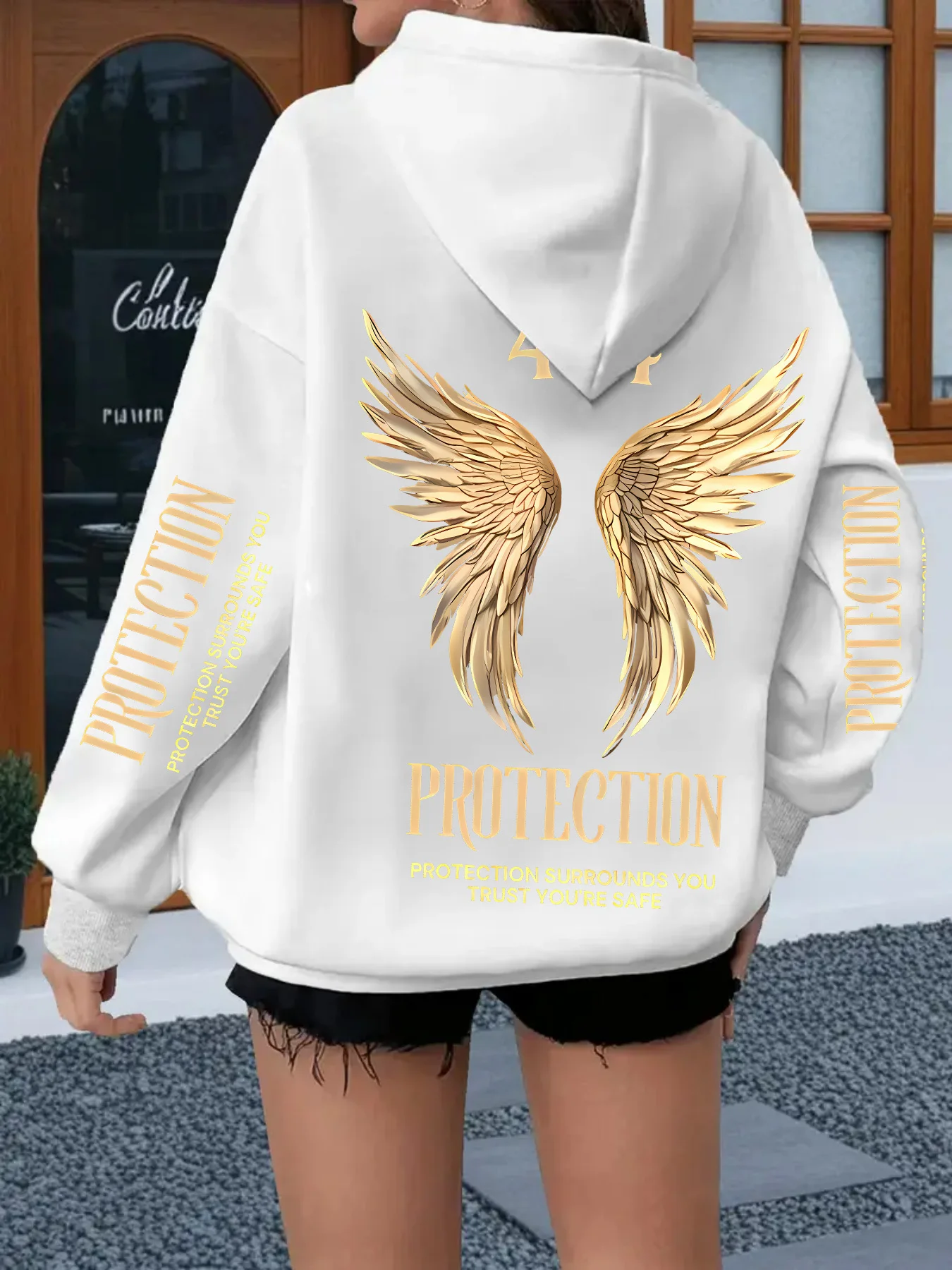 2026 hot Autumn-Winter New Product Sweatshirt with Letter and Other Elements Print - Fashionable Trend New Hooded Sweatshirt