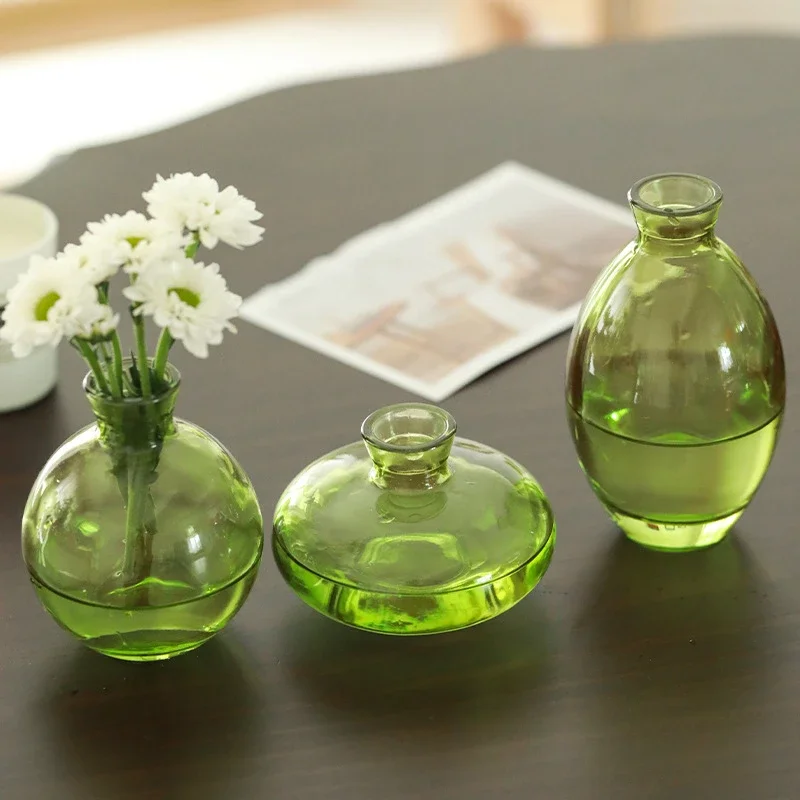 3 stücke Set kreative Glasvase minimalist ische Desktop-Dekoration Wasser pflegende Blumen grüne Pflanzen getrocknete Blumen Vase Dekoration
