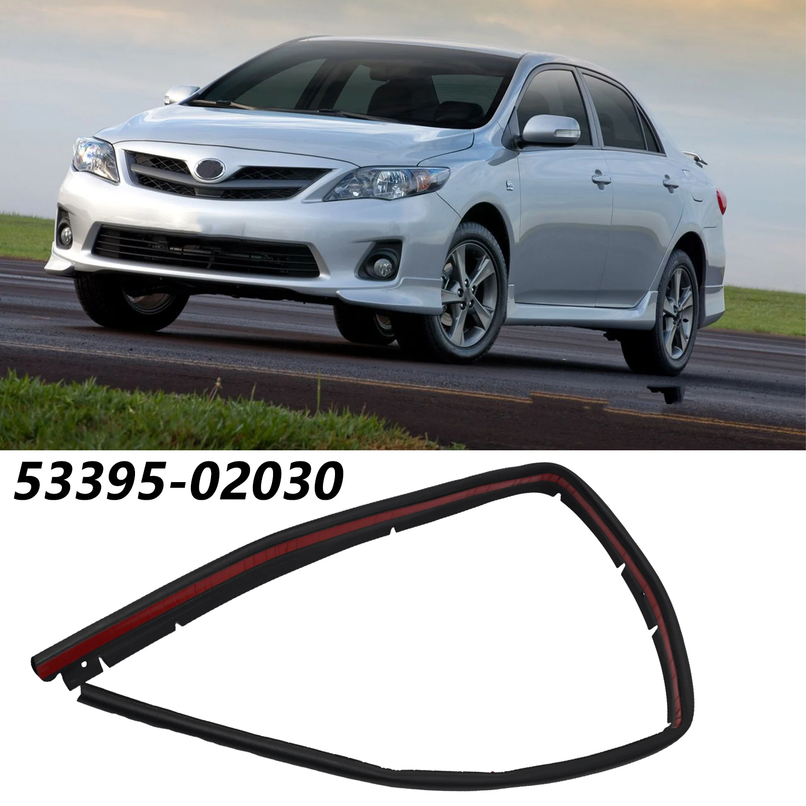 

Уплотнитель передней части кузова (от капота до бампера) для Toyota Corolla 09-13, номер детали 53395-02040, автомобильные аксессуары