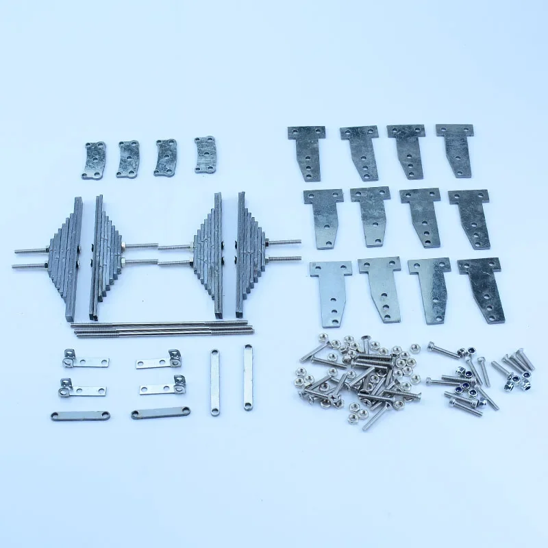 Rvs 2/3 Axis Balans Suspension Kit Stalen Plaat Trailer voor 1/14 Tamiya RC Dump Truck SCANIA 770S VOLVO FH16XL Auto