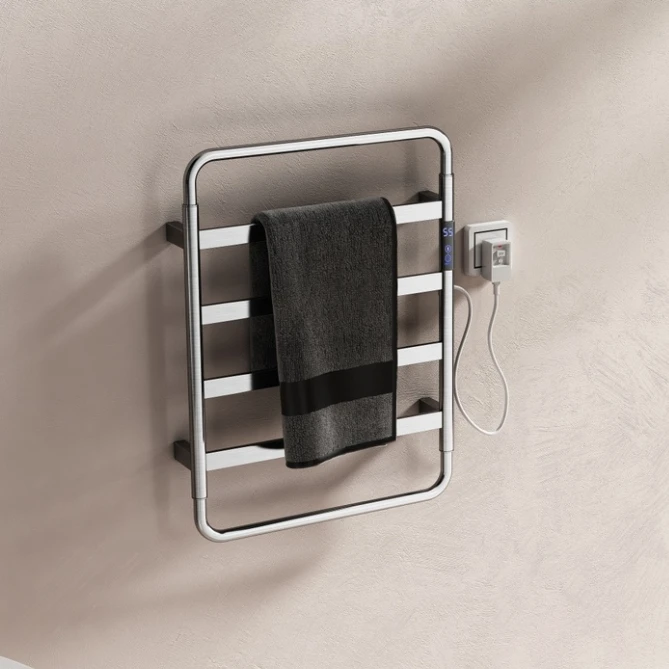 304 Stainless Steel Modern Bath Towel Warmer Electric Towel Dryer Bathroom Heated Towel Rack Smart Controlpromote sales