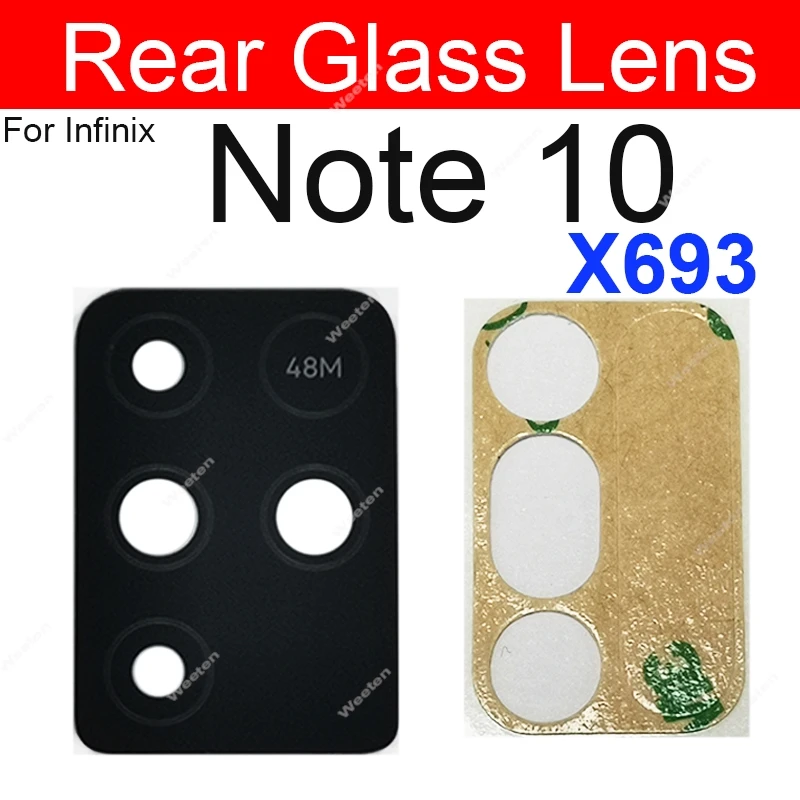 عدسة زجاجية خلفية لهاتف انفينيكس نوت 10 برو NFC نوت 11 برو الكاميرا الخلفية زجاج عدسة الغراء ملصق إصلاح