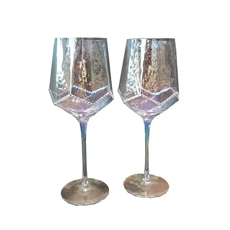 High Face Diamond Crystal Red Wine Cup Light Luxury Wine Cup Antique Glass Stemware Champagne Cup