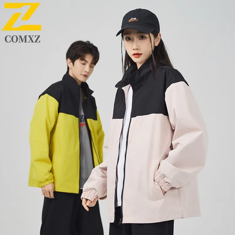 سترة COMXZ للرجال على الطراز الجبلي بياقة واقفة معطف بيسبول مقاوم للماء ومضاد للرياح للمشي في المناطق الحضرية والتنزه في الهواء الطلق ملابس الشارع 2025 #5