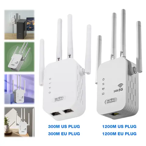 Dubbelbands 2.4G 5G WiFi-repeater Signalförstärkare WiFi-förlängare 802.11bgn Gigabit-router med WPS EU/US-kontakt WiFi-förstärkare 10 best sales 5g-booster - №5