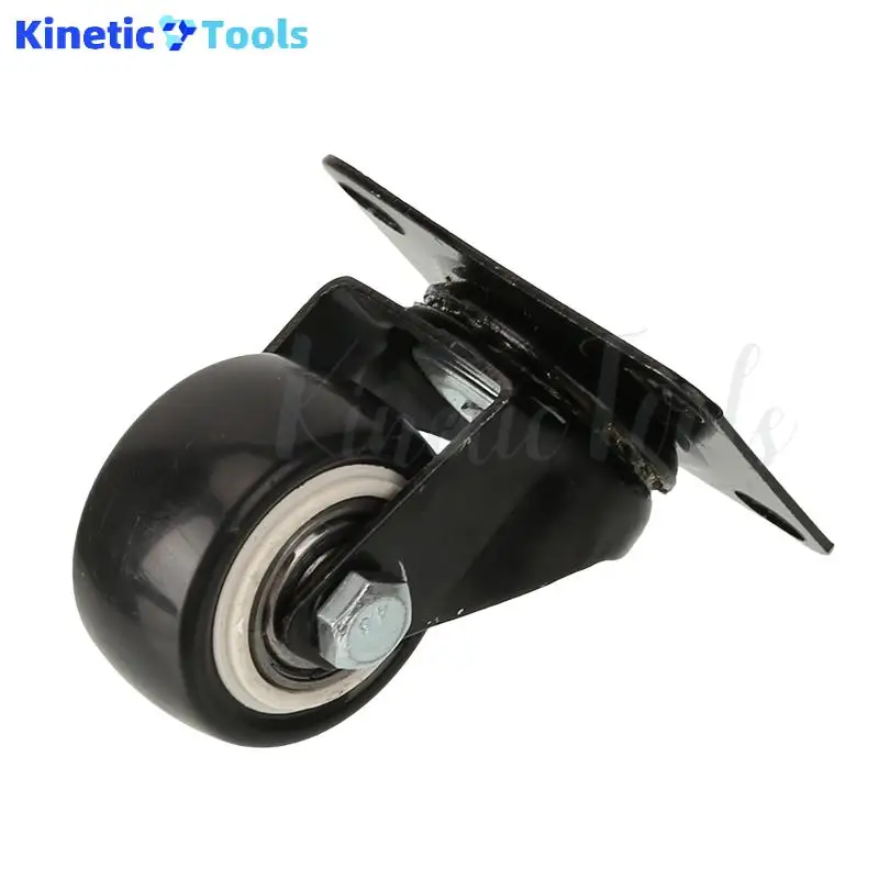 عجلة عالمية ماسية ذهبية مقاس 1.5 بوصة مع بكرة فرامل صغيرة - عجلات صامتة ومقاومة للاهتراء مصممة للمعدات الخفيفة I #2