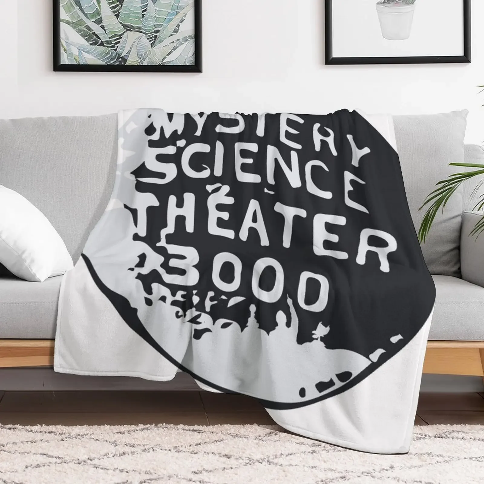 MST3K Silhouette within Globe Throw Blanket Hairys Sofa Quilt Decorative Sofas Luxury St Blankets