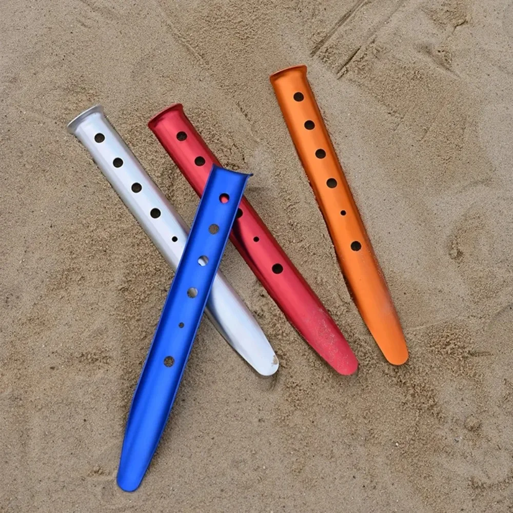 10 pcs 31cm Aluminum U-Shaped Tent Nail Tent Stakes Snow Peg Sand Peg for Outdoor Camping Hiking Beach Ground Tent Accessories