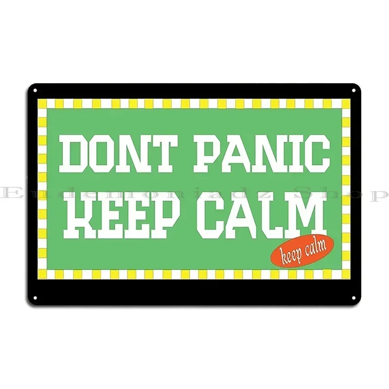 Dont Panic Keep Calm Metal Plaque Poster Pub Cinema Living Room Painting Customized Tin Sign Poster