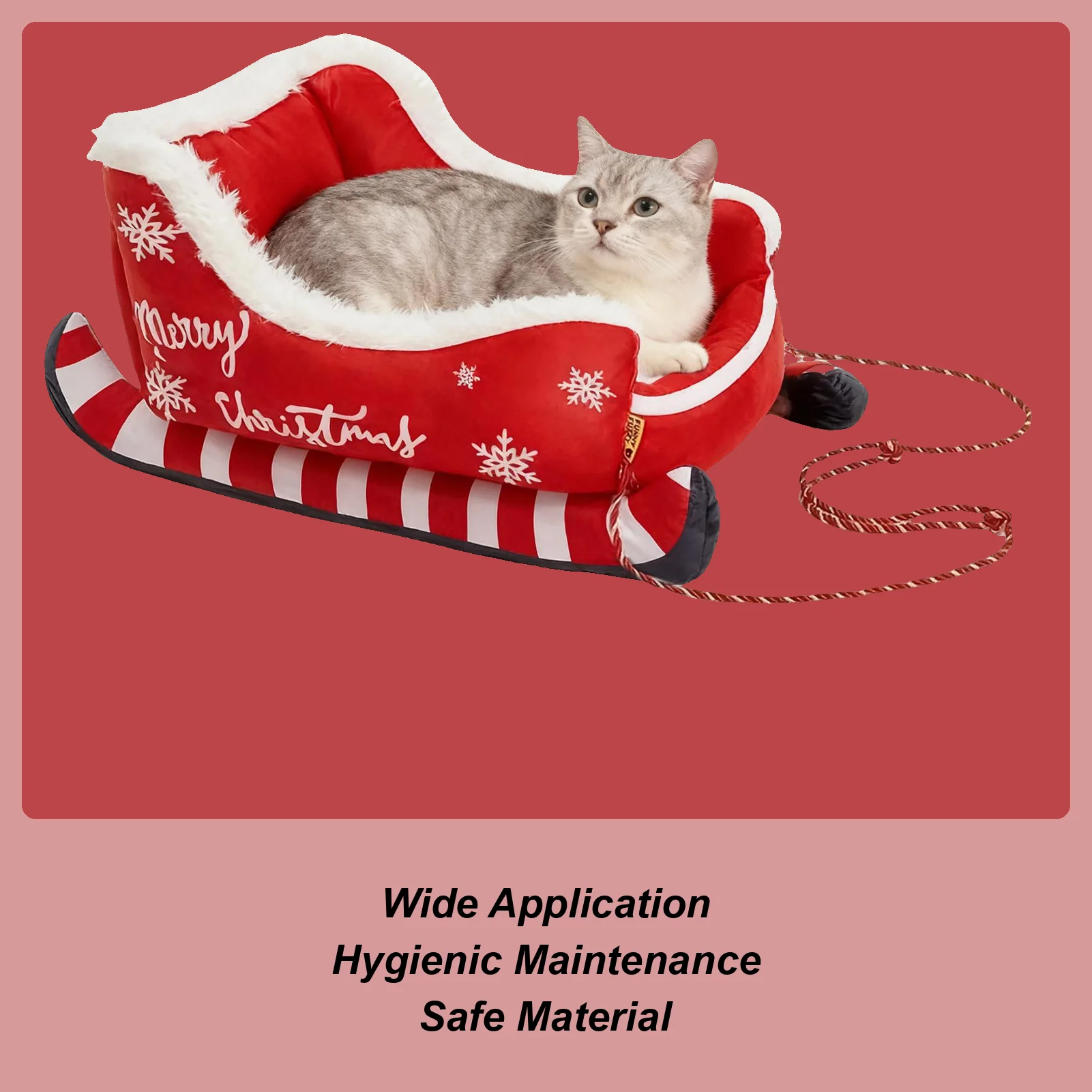 

Красная подушка для кровати для собаки, теплая с нескользящим основанием, плюшевая кровать для собаки для щенка, зимнее животное, в помещении, на открытом воздухе, на автомобиле, диван, ящик