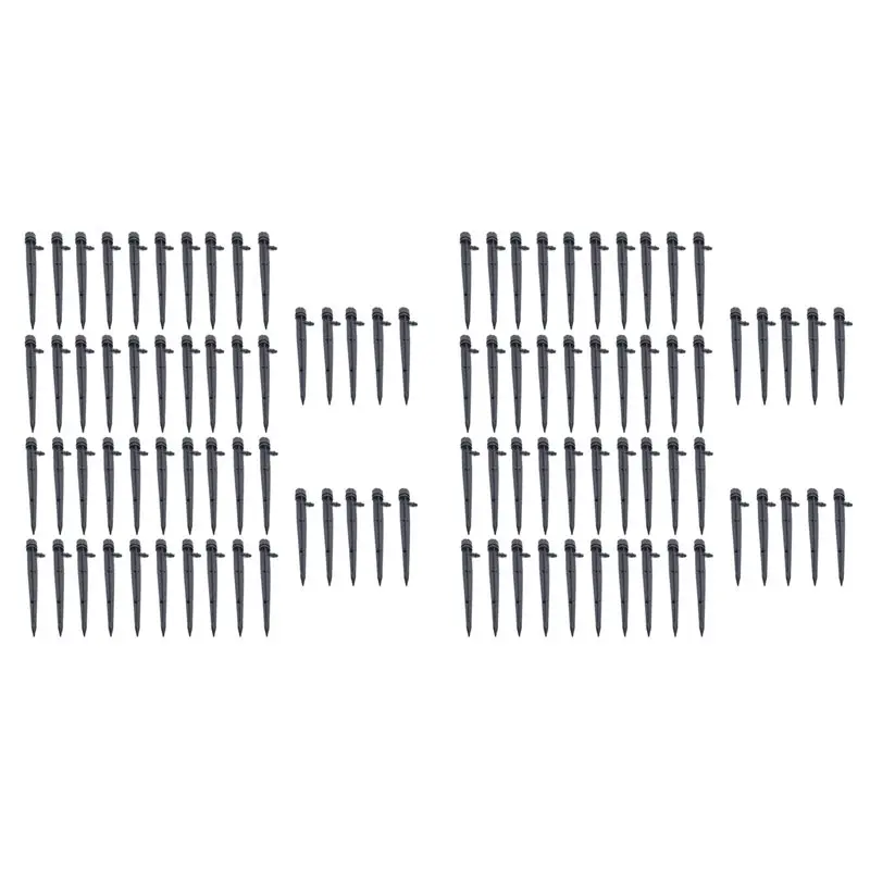 ABKP-100Pcs Adjustable 8 Hole Spiked Dripper Gardening Sprinkler Irrigation Staked Emitters Garden Greenhouse Watering Device