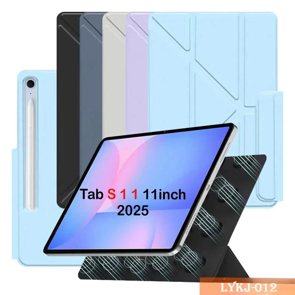 

Смарт-чехол для нового SAMSUNG Galaxy Tab S11 Ultra 2025 14,6 дюйма S10 Lite Fe Plus S9 S8 S7 Fe 11 дюймов 12,4 13,1 Y-образный магнитный чехол