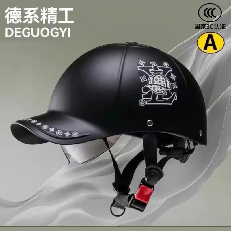Summer Motorcycle Riding Helmet Scooter Peaked Cap Baseball Half Helmet Day Sunscreen Breathable Hard Safety Hat Four Seasons