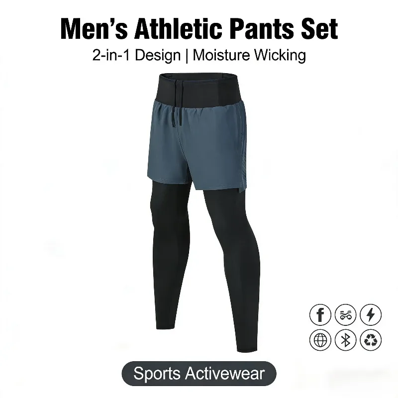 

Marathon Athletics Quick-Dry Split-Leg Training Pants Sports Running Fitness Yoga Tights