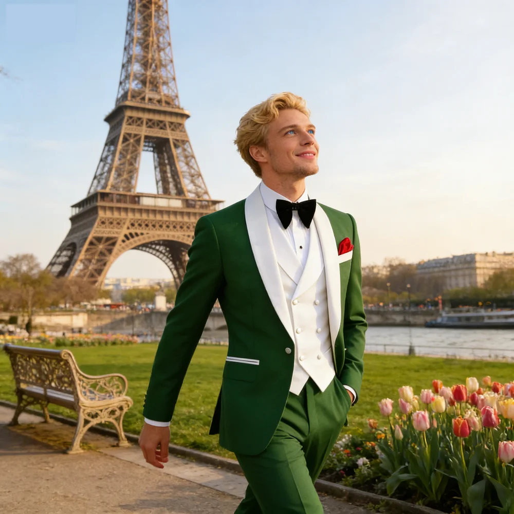 

Настраиваемый мужской формальный комплект Terno, комплект из 3 предметов, пиджак, жилет, брюки, одинаковый шарф с лацканами, свадебное платье крестного отца, код