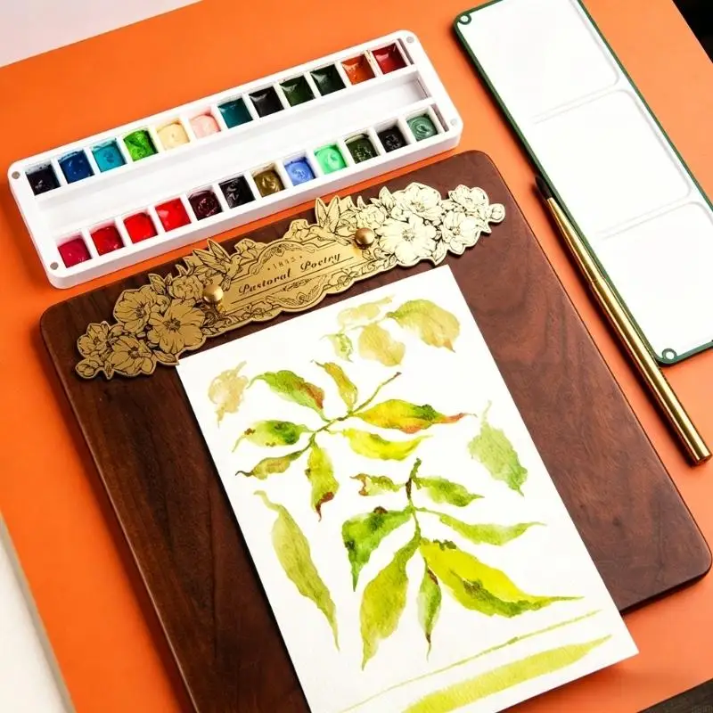 Stackable Watercolor Paint Box with Lid Light Weight Plastic Watercolor Palette For Artists Students Travel H8WD
