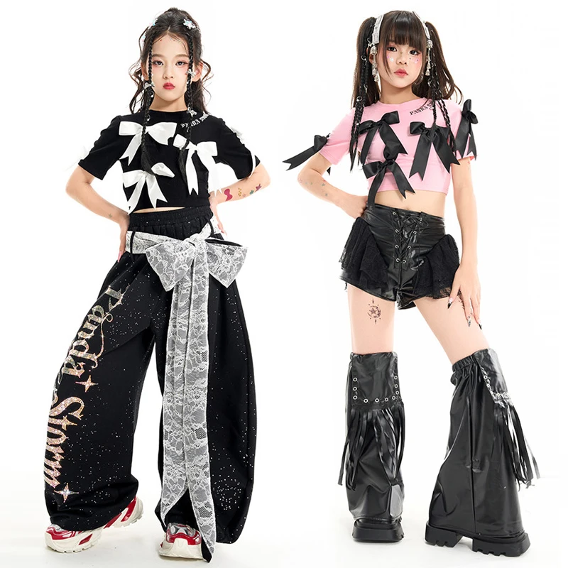 

2026 Summer Girls Jazz Dance Costume Group K-pop Outfits Kids Cool Hip Hop Clothing Children'S Ballroom Dance Suit XS11506