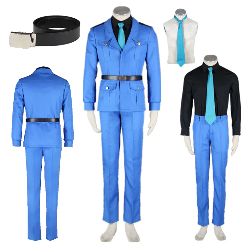 

Anime cosplay Feliciano Vargas Costume Men's Suit Blue uniforms Cosplay Costume Halloween