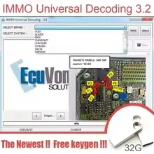 IMMO-decodificación Universal 3,2 con keygen gratis, software de diagnóstico de coche, enlace de 32GB, USB 2021, EcuVonix 3,2, g