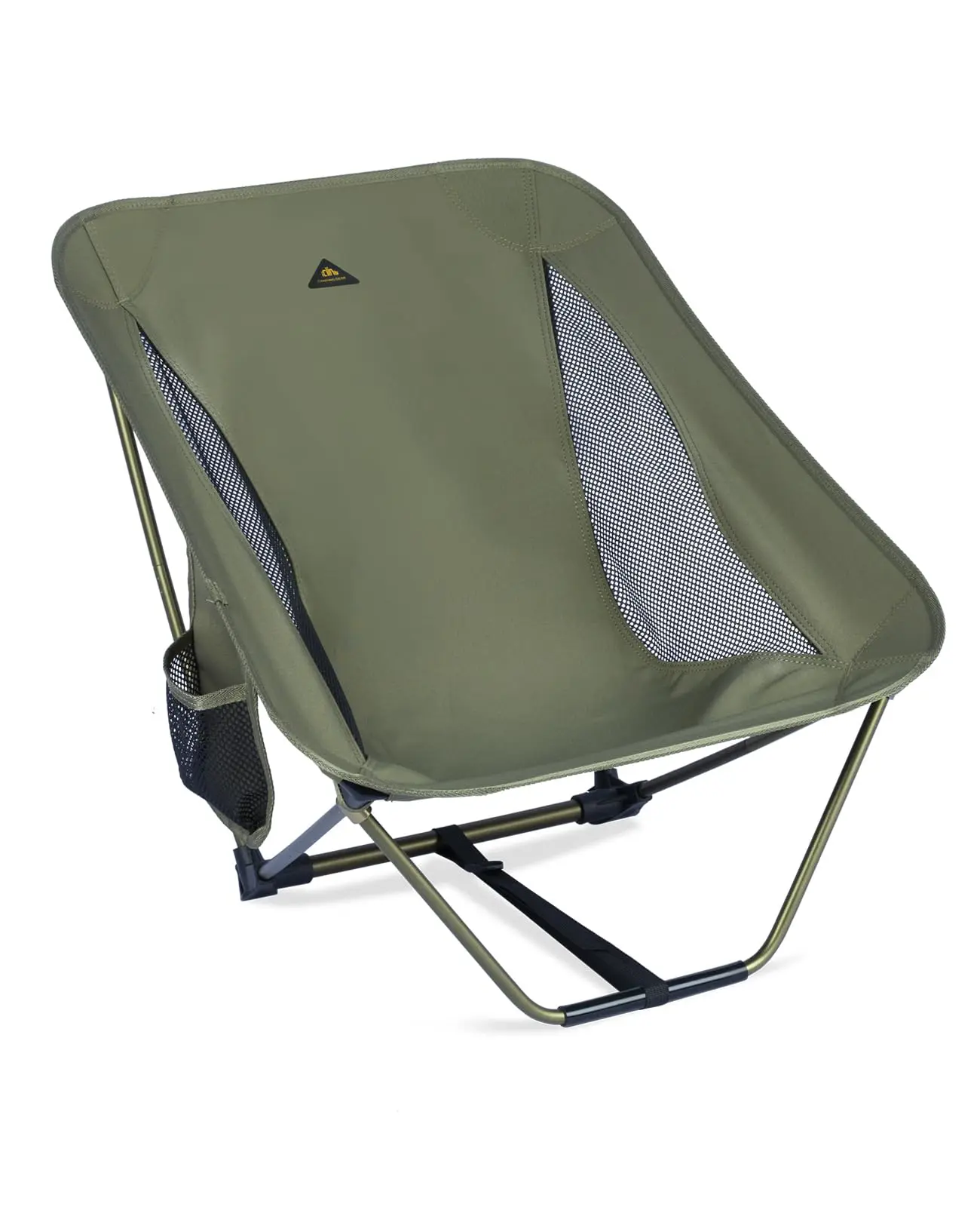 

Low Ultralight Compact Camping Folding Chair with Side Pocket and Carry Bag (Green)