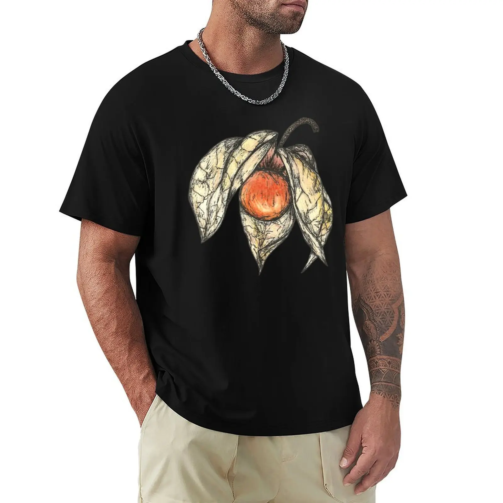 Physalis T-Shirt Casual Lightweight Short Sleeve Top