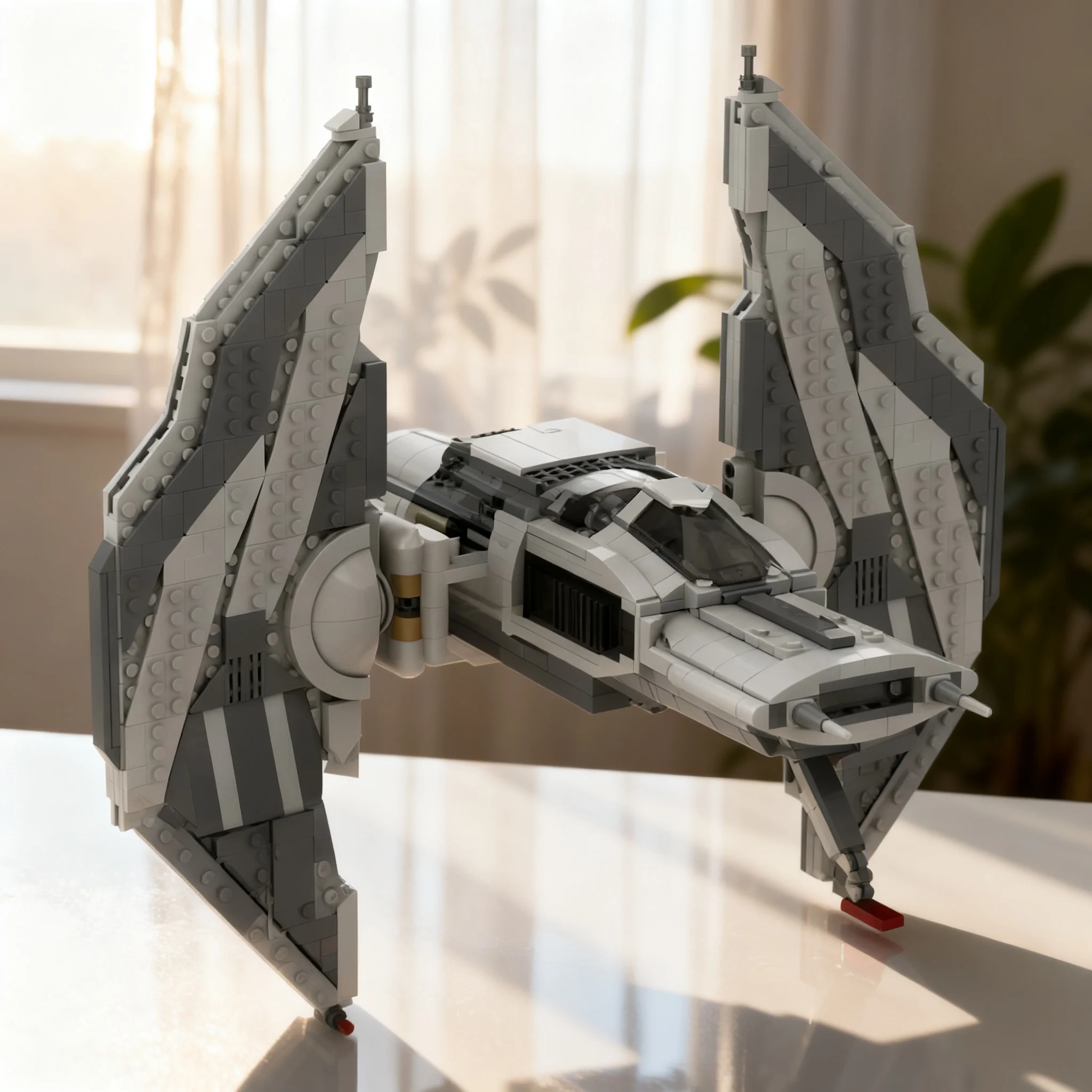 989pcs MOC Kom'rk-Class Fighter - The Hex TheKrokiet Star Battle Model Building Blocks Construction Art Craft Display Education