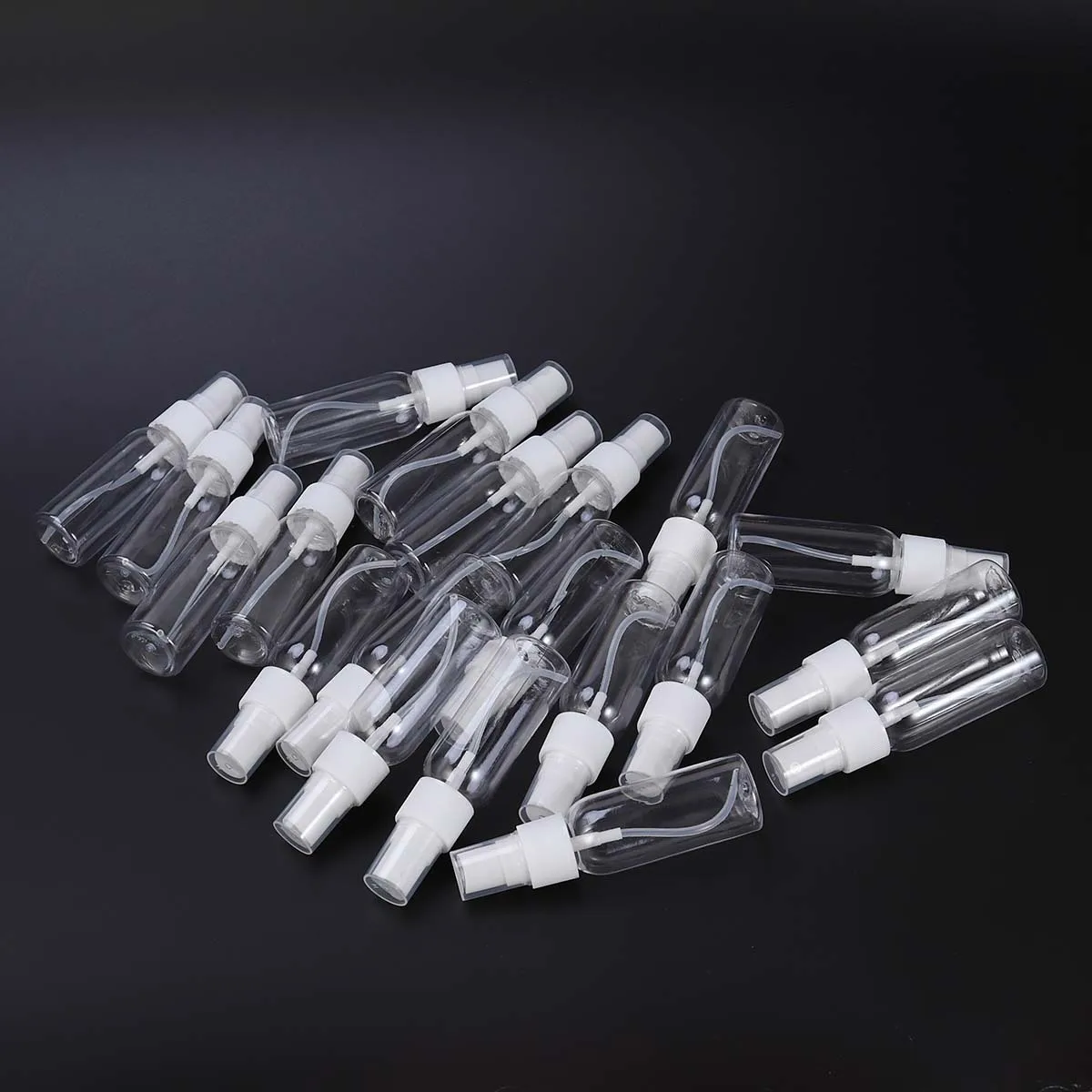

20Pcs Plastic Mini Spray Bottles Small Refillable Leakproof Travel Facial Mist Makeup Essential Oil 30Ml Brown White