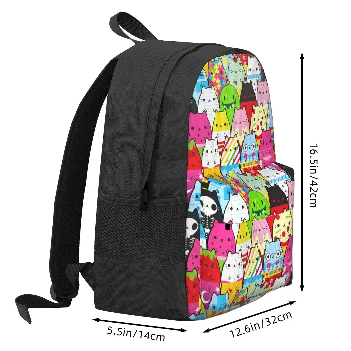 Cats Vs Pickles Backpacks Boys Girls Bookbag Students School Bags Cartoon Kids Rucksack Travel Rucksack Shoulder Bag