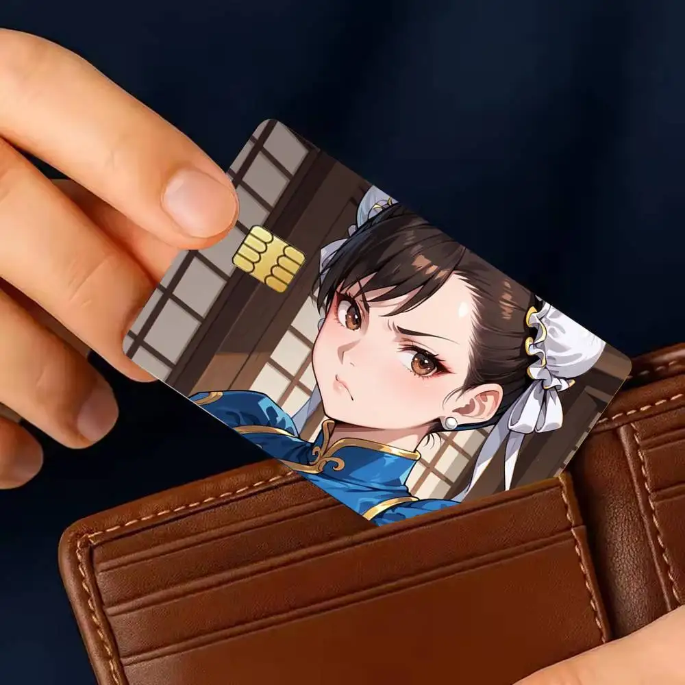 Chun-Li Game S-Street-F-fighters Sticker Film Tape Skin for Credit Card Debit Card Waterproof Stickers