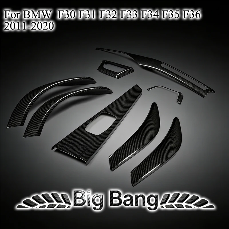 Suitable for BMW 3 Series, 4 Series, F30, 320/330LI, 430, 425i, 3GT dry carbon fiber interior/cladding.