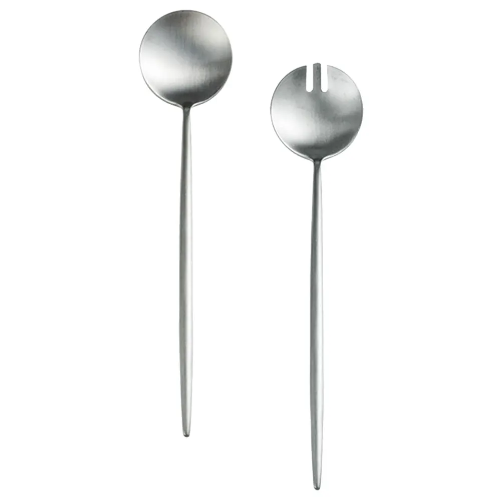 

1Set Premium Stainless Steel Salad Fork Spoon Multi-Function Reusable Lightweight Party Supplies Home Accessories