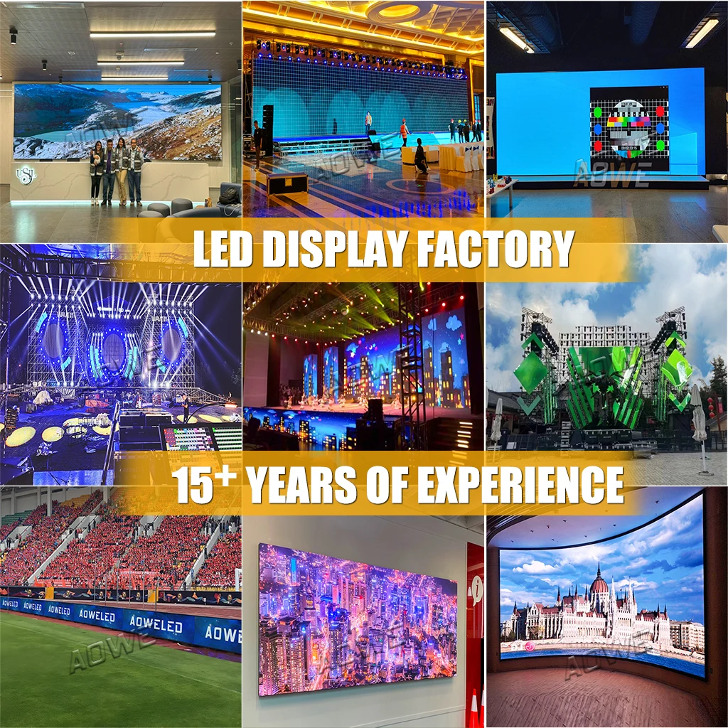 Indoor LED Video Wall High Resolution LED Module Panel P1.25 P1.53 P1.86 P2 P2.5 P3 P4 Full Color Commercial Display Screen