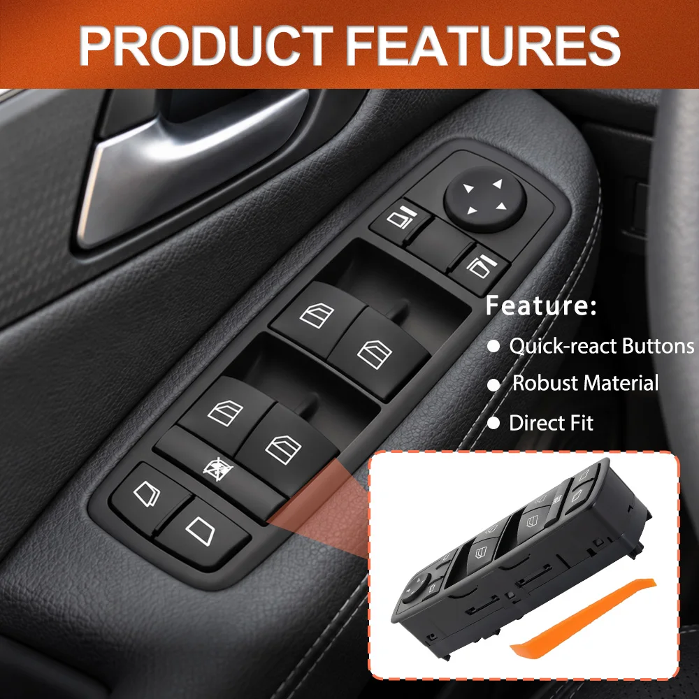 Front Left Power Window Control Switch for Mercedes-Benz R-Class W251/V251 2006-2013 M-Class W164 GL-Class X164 2006-2011