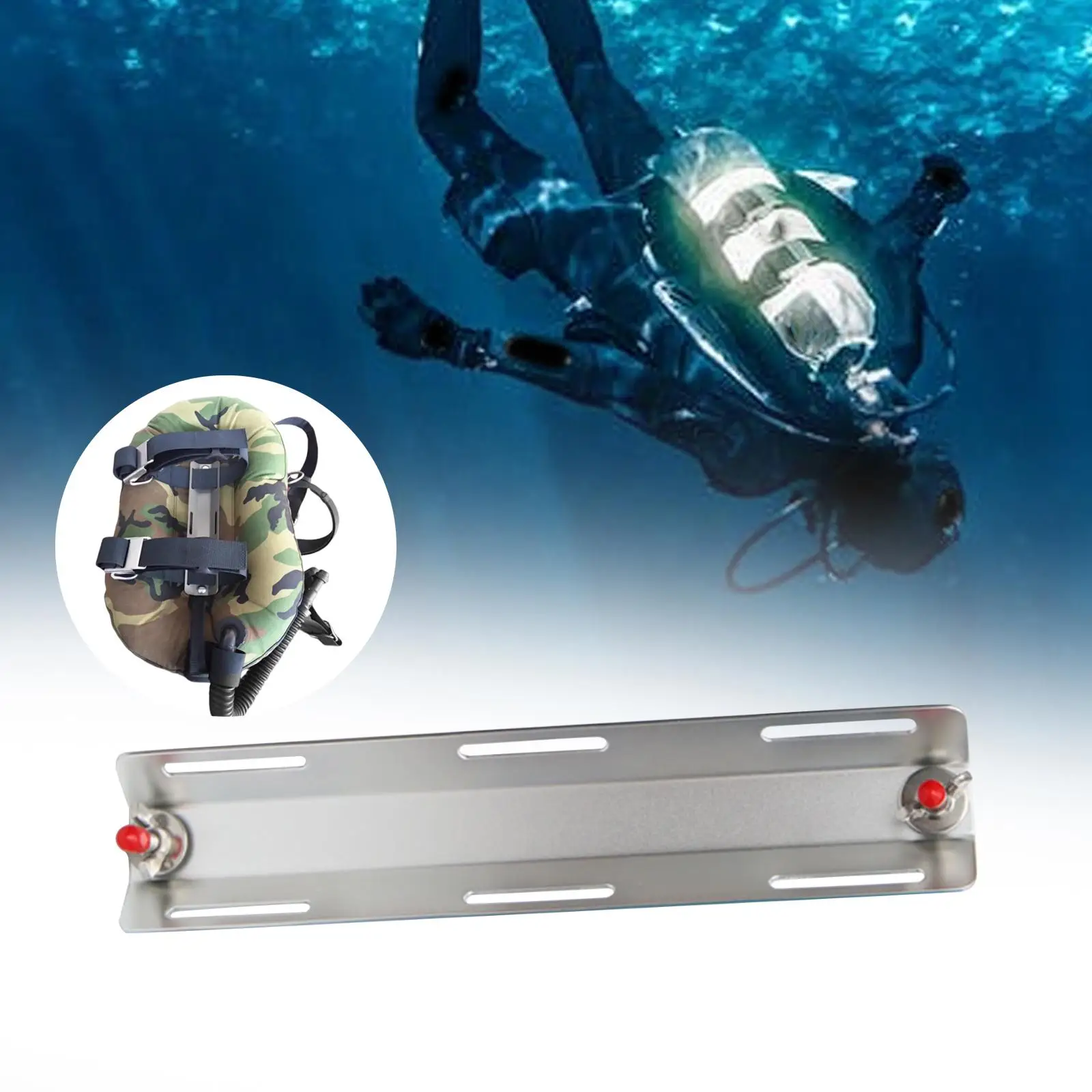 

Scuba Diving Backplate Water Sports Swimming Accessories for Dive Underwater