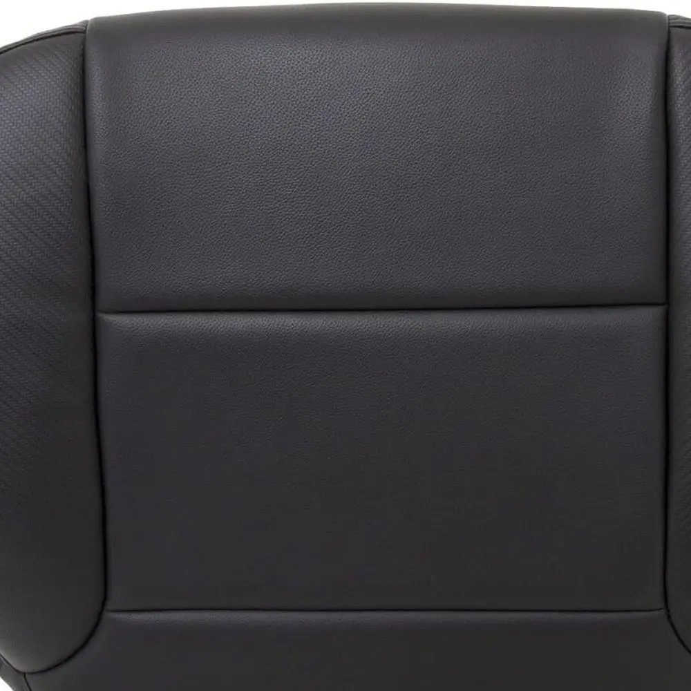 أغطية مقاعد من الجلد الطبيعي لسيارة جي إم سي سييرا 2014-2019 لجميع التضاريس، باللون الأسود مع لمسات من ألياف الكربون #5