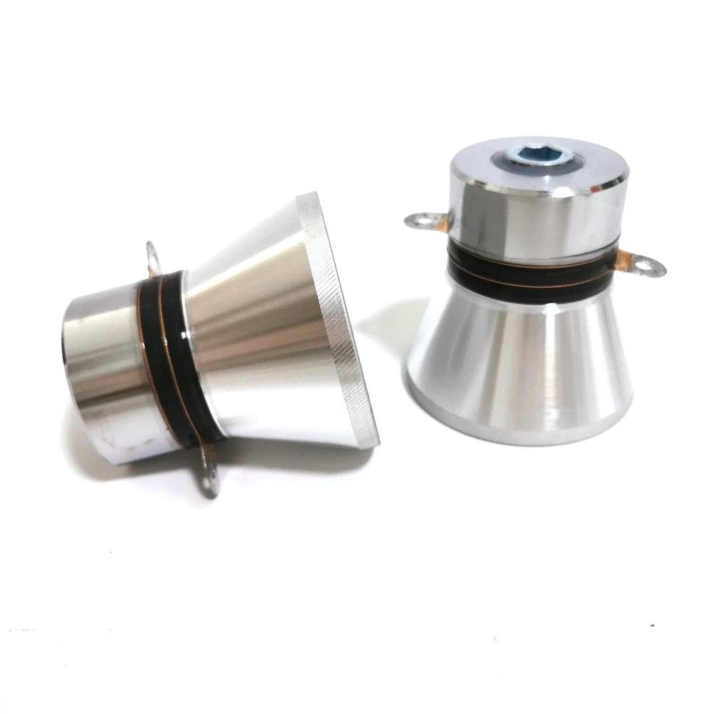 محول طاقة بالموجات فوق الصوتية 28 كيلو هرتز 120 وات مع حلقات سيراميك كهرضغطية 50 مم Pzt4