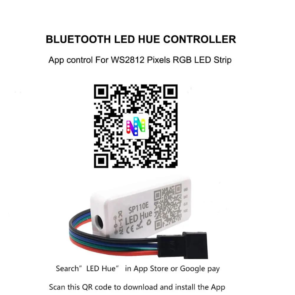 WS2812B Pixel Ring With USB/DC Wire And SP110E Controller   Individul AddressabIe LED Ring 5050 RGB WS2812IC BuiIt-in Led Module