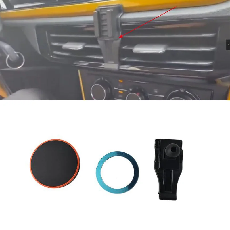 1Set ABS For 2019-2023 Volkswagen VW POLO AW1 BZ1 Special Car Phone Holder Fixed Bracket Stand Mobile Magnetic Attraction
