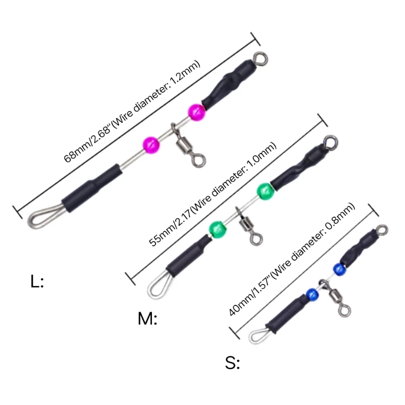 Rolamento conector giratório Pesca, gancho rápido, Combater Conectores Linha, Lightweight, TangleFree Combater Equipamento, 5 pcs