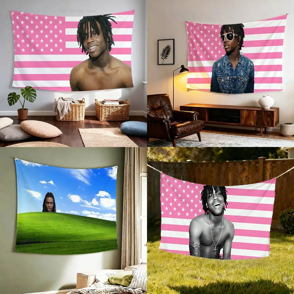 

K-Keef C-Chief Pink American Flag Tapestry Banner For Bedroom Outdoor Living Room Restaurant Bar Wall Decor Party