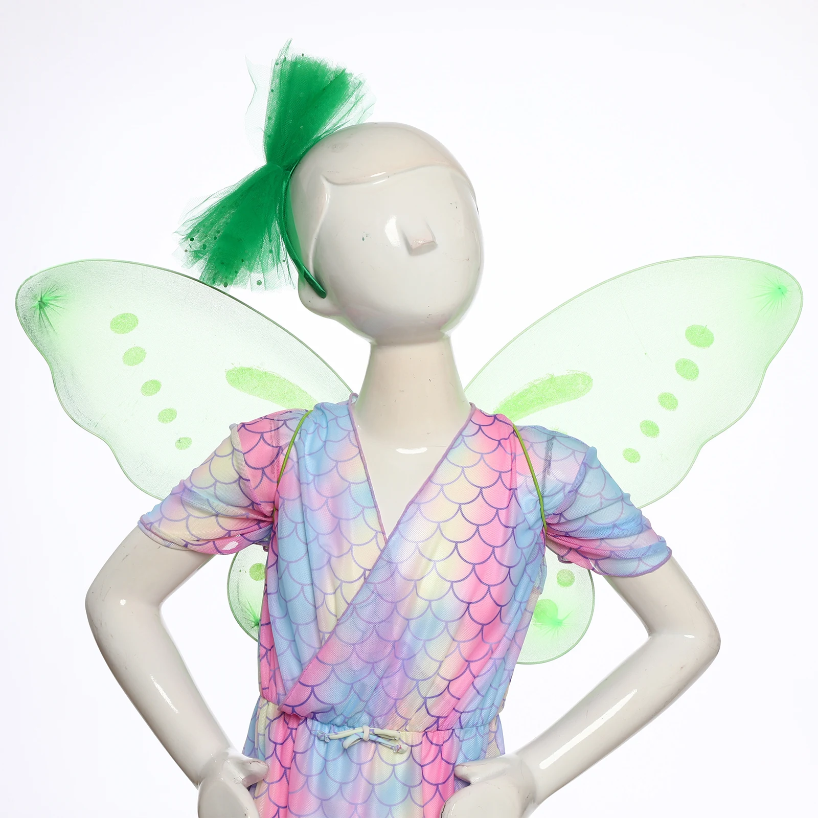 Adultos crianças material brilhante decorado asas de borboleta com acessório traje festa fornecimento conjunto para halloween masquerade cosplay