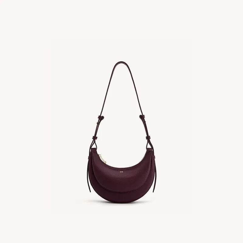 2025 New fashion JW PEI half moon bag niche design senior sense shoulder armpit bag PU temperament woman