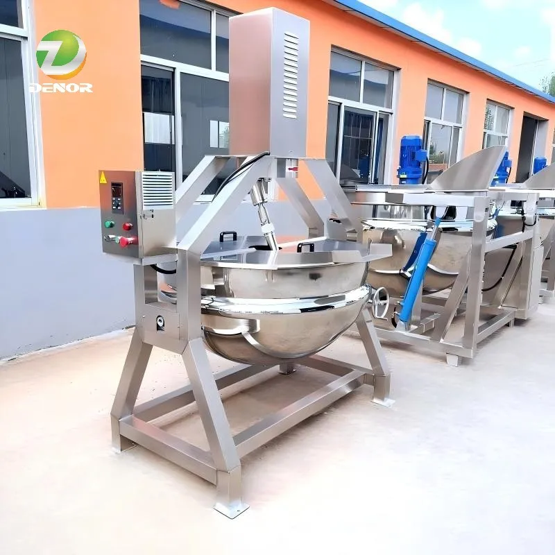 CE Automatic Steam Electric Heating Tilt Cooking Mixer Pot Machine Multi Claw Planetary Jacketed Kettle With Agitator