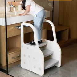 LazyChild Kinderwaschbecken Tritthocker Kunststoff Badezimmer Abnehmbare mobile Treppe Rutschfester Kinder Multifunktions-Handwaschhocker